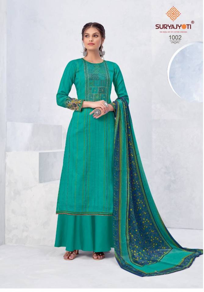 Suryajyoti Nirosha 1 Designer Casual Wear Cotton Satin Dress Material Collection